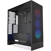 NZXT H7 Flow RGB | fanlı orta kule ATX hava akışı muhafazası | doğrudan GPU soğutma i&ccedil;in zeminde fan destekler | 360 mm tek &ccedil;
