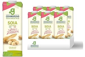 Granarolo, Bevanda di Soia da 1 Litro, 6 Confezioni di Bevanda Vegetale a Base di Soia, 100% Made in Italy, Zero Zuccheri, Ottima Per Colazioni e Merende in Qualsiasi Momento della Giornata