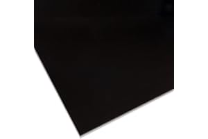 MODULOR Plexiglas® GS coloré, multi-usage et incassable - Verre acrylique de marque Plexiglas® GS - Plaque en Plexiglas® GS de 3 mm d'épaisseur - 25 x 50 cm - Noir opaque (9H01)