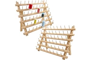 New brothread 2x60 bobine di legno porta fili/cremagliera per filo con ganci per appendere per Ricamo, Quilting, Cucito, Treccia Capelli