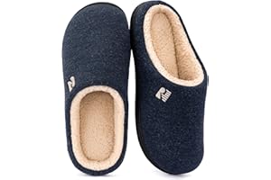 RockDove Pantoufles en mousse à mémoire de forme avec doublure sherpa pour Hommes