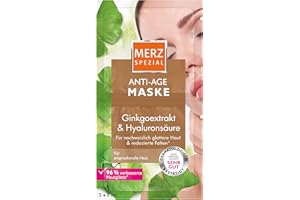‎MERZ SPEZIAL Merz Spezial Anti Age Maske – Gesichtsmaske mit Ginkgoextrakt & Hyaluronsäure – Reduziert Falten & verbessert die Hautelastizität – 1 x 10 ml