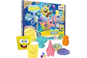 Pudełko upominkowe INKEE SPONGE BOB zestaw do kąpieli dla dzieci - 7 dodatków do kąpieli dla dzieci, kulki do kąpieli Spongebob i sole do kąpieli dla dzieci z olejem z awokado + akcesoria