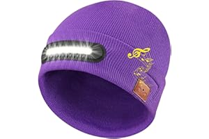 RANCOVY Bluetooth Beanie with Light, Musical Knitted Hat with Headphone and Built-in Speaker Mic, LED Beanie with Bluetooth for Men Women