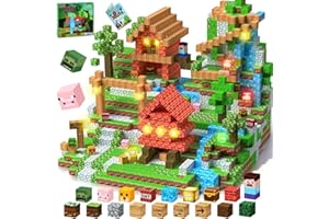 YOOHBERRYS Construction Magnetique Enfant 200 Pièces 2CM, Cube Magnétique Lumineux Jeux Aimants de pour Garçon et Fille, Blocs Magnétiques Jouet Créatif Montessori pour Enfants 3 4 5 6 7 8 9 Ans