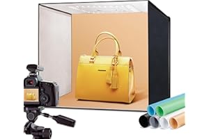 RALENO Fotoksiążka 50 x 50 cm, zestaw do studia fotograficznego, pudełko świetlne, kostka świetlna 4500 lm, 50 W, 5500 K, 97 TLCI LED, przenośny namiot świetlny, w zestawie 6 kolorów tła do fotografii