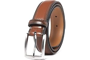Fabio Valenti Genuine Leather Dress Belts For Men - Mens Belt For Suits, Jeans, Uniform With Single Prong Buckle - Designed in the USA