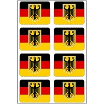 Spanien-Deutschland Flaggen Aufkleber – 6 Stück, 40 Mm, Vinyl, Wasserdicht