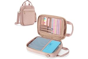 ‎TEAMOY Teamoy Multifunktionale Aufbewahrungstasche für Journalzubehör, Notizbuchhalter mit abnehmbaren Stiftfächern, Journal Travel Organizer für B5-Notizbücher, Planer, Stifte, Journalzubehör, Rosa