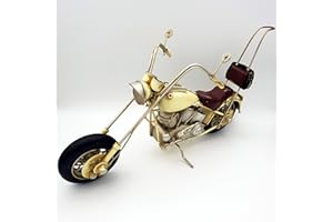 DynaSun Art Modellino Moto d’Epoca Vintage in Metallo, da Collezione in Stile Retro Auto Antico Scala 1:10 33 cm