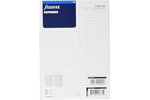 ‎FILOFAX Filofax 340605 Kalenderblatt für die Verwaltung von Ausgaben, A5, weiß (evtl. nicht in deutscher Sprache)