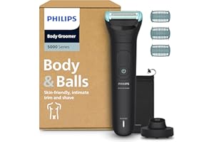 Philips Body Groomer 5000 Series - Trimmer for Men with Triple Protect Shave System, Intimate Trim & Shave, 100% Showerproof, 100 Min. Runtime, Model BG5485/30