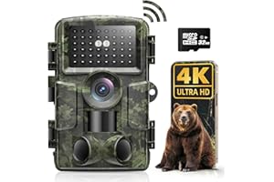 YEEFON Wildkamera WLAN, 4K 60MP HD Wildtierkamera mit Handyübertragung APP, IP66 Wasserdicht Nachtsichtkamera Jagdkamera mit 