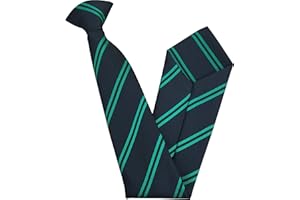 Great British Tie Club Clip On Double Stripe School Ties (Colour & Size Variations)