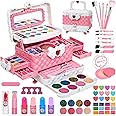 Kids Makeup Sets for Girls, Real Washable Kids Makeup Girls Toys, Girls Make Up Set Kids Toys Christmas Birthday Gifts for 3 4 5 6 7 8 9 10 Year Old Girls