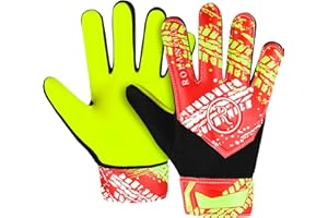 ROLANCIO Goalkeeper Gloves Kids | Goalie Gloves with Dual Wrist Protection | Football Gloves Non Slip Latex Material | Breathable Youth Soccer Goalie Gloves | Youth Goalkeeper Gloves