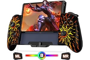 HASACOOL Wireless Pro Controller for Switch/OLED, One Piece Joycon Hall Effect Joystick Ergonomic Handheld Grip Gaming Controller With Adjustable Turbo/Vibration/Programmable/RGB