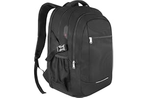 BESTTRAVEL Men's Backpack for Laptop 17.3 Inches Waterproof Anti-Theft Travel Backpack Large Capacity Backpack for Business Travel School - Black