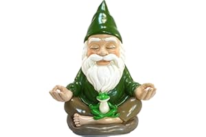 GlitZGlam Le Nain Zen – Tranquillité et Paix dans Votre Jardin (23cm de Haut)