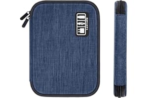 Luxtude Electronics Travel Organiser, Compact Cable Organiser Bag, Portable Cable Tidy Bag, Travel Cable Case Tech Organiser Pouch for Electronic Accessories, USB, SD, Charger, Drive