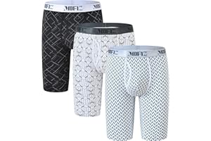 JINSHI Herren Boxershorts Extra Langes Beine Unterhosen Weich Bambus Retroshorts Passform Trunks Unterwäsche