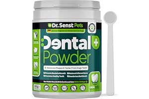 Dr. Senst Pets Plaque Off Powder for Dogs | Plaque Remover for Dogs Teeth & Dog Breath Treatment | 100% Natural Dog Teeth Cleaning | Dog Plaque Remover | No Need for Dog Toothbrush and Dog Toothpaste