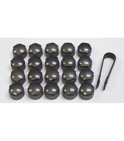 thumbnail image 2 of 20x Grey Wheel Nut Bolt Covers For Audi Q7 2006-2015 – Locking Caps By Plastrem 2 of 5