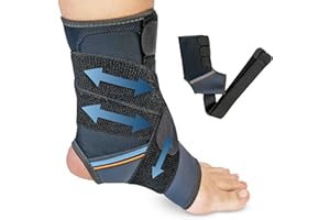 SUPLYMAR Tobillera para Esguince Hombre y Mujer con Placas de Soporte de PVC y Bandas de Compresión Ajustable. Tobillera para Deportes y Exterior con Protección Contra Impactos, Apta para Llevar con Zapatos