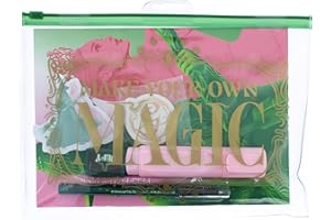 Blueprint Collections Wicked Super Stationery Set, cuaderno A5 con 20 hojas forradas, notas adhesivas troqueladas, lápiz, bolígrafo, resaltador, sacapuntas, borrador, cartera A5 con cierre de