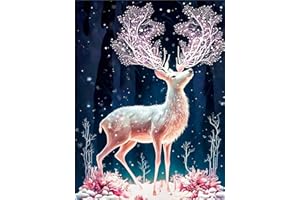 SMYJDMM Diamond Painting, Diamant Painting Bilder, DIY Diamant Kits Erwachsene Full Malen nach Zahlen, für Wohnzimmer Schlafzimmer Büro Wand Décor 30x40cm (Elch)
