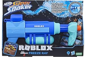 Super Soaker Nerf Roblox Car Crushers 2: Freeze Ray Water Blaster, Includes Code to Redeem Exclusive Virtual Item, Pump Action Soakage F3781 Multicolore