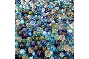 Tokaneit 100 Stück Bunte Glasmurmeln, Murmeln Glas-Steine für Aquarien, Möbel und Dekoration, Outdoor-Sport, 16mm