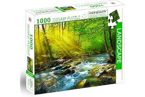Landscape 1000 Piece Jigsaw Puzzles for Kids and Childrens – Realistic Illustration Challenging Brain Booster Gifts, Fun and Creative Fun Game - Ages 9+