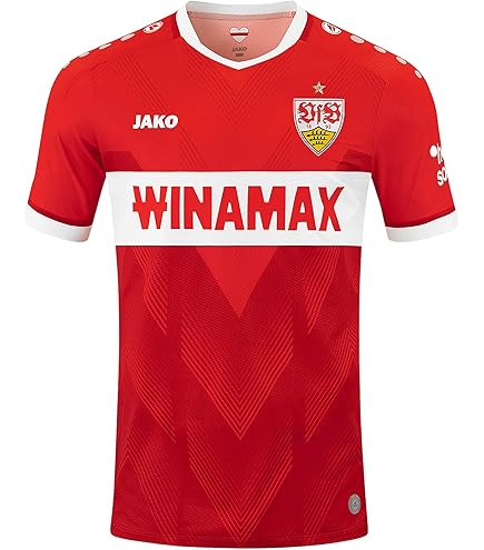 JAKO VfB Stuttgart Trainingstop - Iconic Rot Mit 1/4 Zip Größe XXL