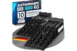 WERKTHOR Lot de 2 rampes d'accès pour Voiture - Rampes d'accès pour Une adhérence maximale [<5] - Rampe très résistante pour Toutes Les Surfaces - Rampes de Voiture