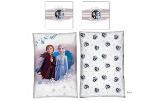 AYMAX S.P.R.L. Parure da letto Disney Frozen - Copripiumino Elsa e Anna 140 x 200 cm + federa 63 x 63 cm