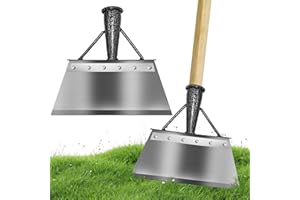 YEAHBOOM Pala Multifunzionale per La Pulizia,Pala da giardino multifunzionale per la casa,Pala per La Pulizia Del Giardino,acciaio al carbonio diserbo piantare strumento,Pala Piatta in Acciaio 28cm