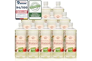KieselGreen Bioetanol 12 x 1 litro con fragancia para chimenea de etanol, muchas variedades – Bio etanol como ambientador en muchos aromas – Perfume para bioetanol chimenea interior o bioetanol fuego