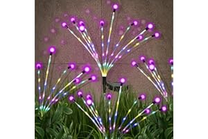 Glovios Firefly Solar-gartenlichter Außen 10 LED,4 Stück Solarlampen für Außen Garten,Swinging Garten Lichter Wasserdicht,Glühwürmchen Solarleuchten für Pathway Yard Patio Dekoratives (A)