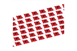 JINTORA Mini Bandiere - Bandiere Insieme - Bandiera sventolante - 20x12mm - Adesivi - Albanie - Adesivi per Ufficio, Scuola e casa - 54 Pezzo
