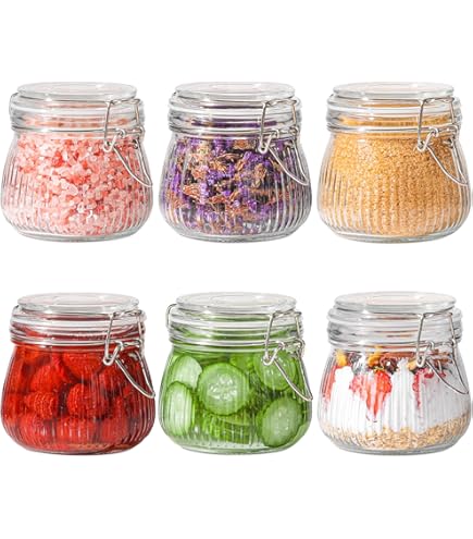WELLGRO Inmaakpotten met beugelsluiting, vierkant, fermenteerglas, voorraadpotten met deksel, beugelglas, potten met deksel, Made in Germany, 900 ml x 3 stuks WELLGRO Inmaakpotten met beugelsluiting, vierkant, fermenteerglas, voorraadpotten met deksel, beugelglas, potten met deksel, Made in Germany, 900 ml x 3 stuks