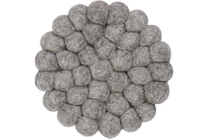 myfelt Filzkugel Untersetzer - Carl - 9 cm, grau
