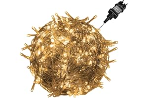 ‎VOLTRONIC VOLTRONIC LED Lichterkette, IP44, Modell- und Farbwahl, 100 LEDs, Transparentes Kabel, warmweiß