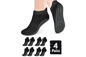 YOGINGO Chaussettes de yoga, 4 x noir., Small…