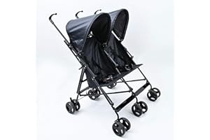Kidmeister Buggy S13 Kinderwagen Zwillingswagen Geschwisterwagen schwarz