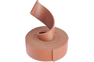 GORGECRAFT Cordon Plat Lanières en Cuir Bandes 30mm Large Lanière en Cuir DIY 3m Longues pour Vêtements Bijoux Emballage Arts Artisanat Projets (Café)
