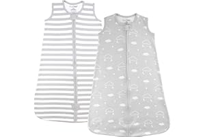 Mama Cheetah Baby Sleeping Bag 0.5 TOG, Organic Cotton Baby Wearable Blanket, Sleeping Sack with 2-Way Zipper, Lightweight and Breathable Sleep Bag, X-Large (18-24 Months)