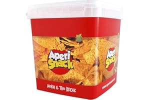 APERI SNACK Aperisnack® - AP03.006.03 -Tortilla Chips Nachos Barbeque Secchiello salva freschezza da 700gr. Tortillas gusto BBQ