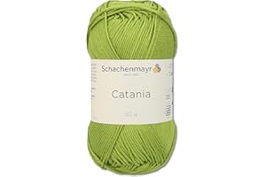 FRIDA'S WOLLHAUS Schachenmayr Catania 50 g pour tricot et crochet en coton Amigurumi 110 couleurs (205 | Pomme)