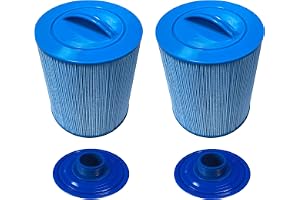 Malaka Spa Filter kompatibelt med AKU0136, 1-1/2 tum MPT/fin tråd, φ 6 x 7 tum badtunna filterpatron (inte SAE gänga/grov trå